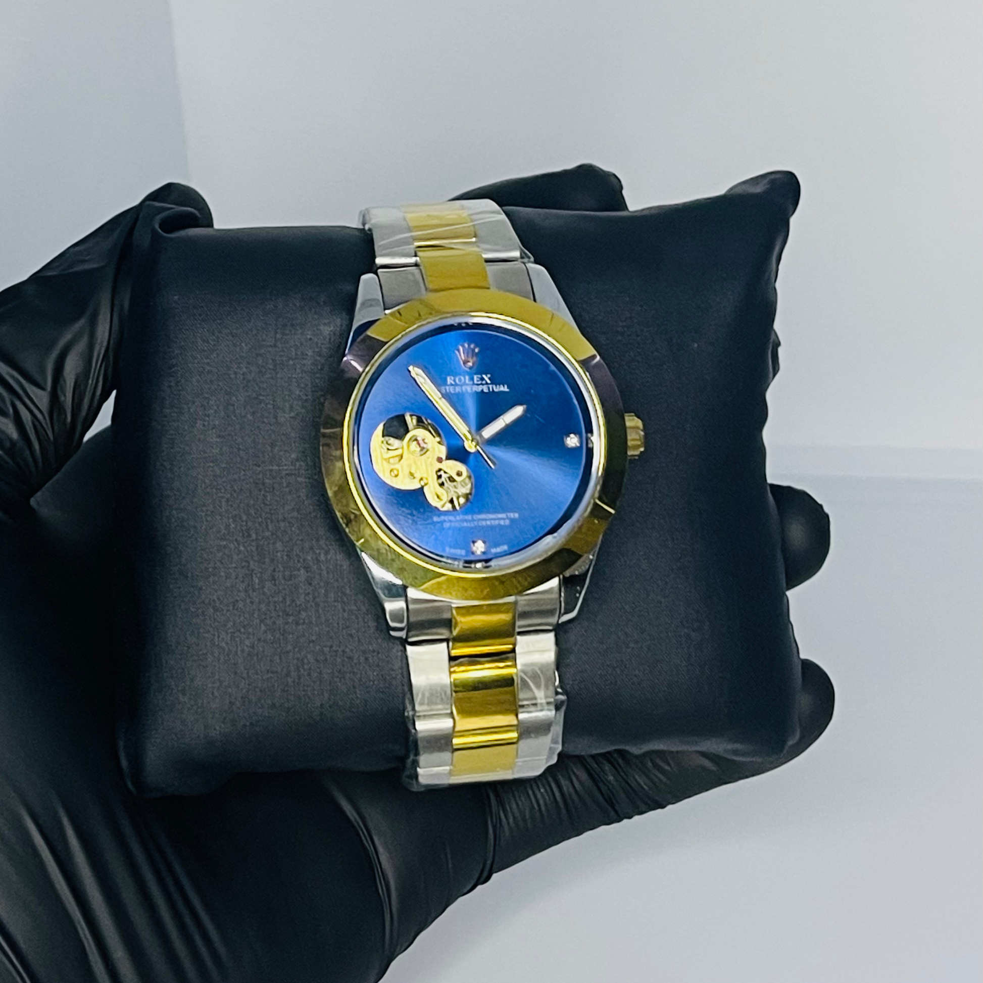 Two Tone Automatic Eagle Eye Watch