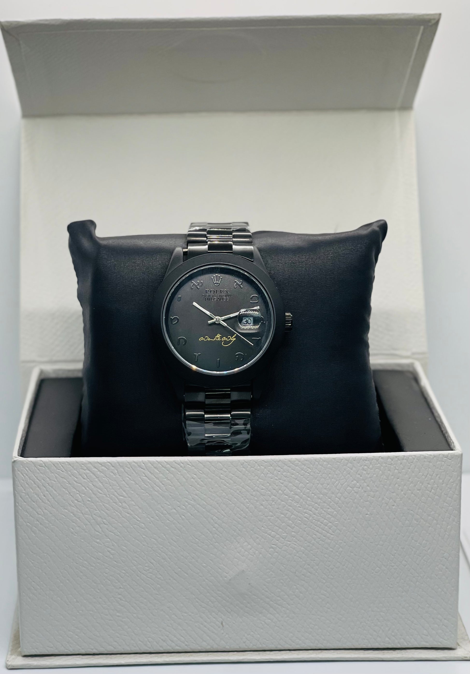 Rolex Black Arabic Dial Watch