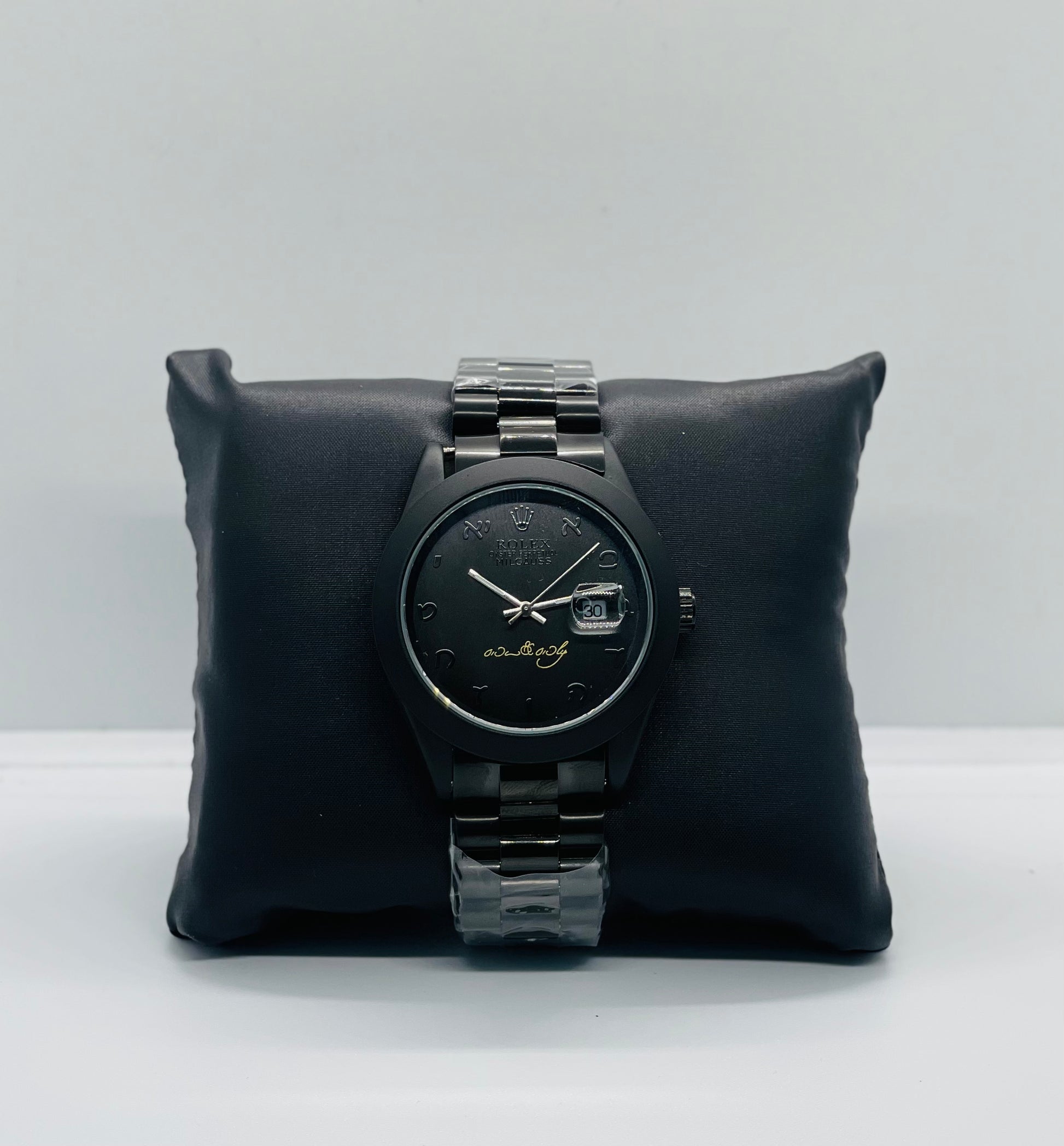 Rolex Black Arabic Dial Watch