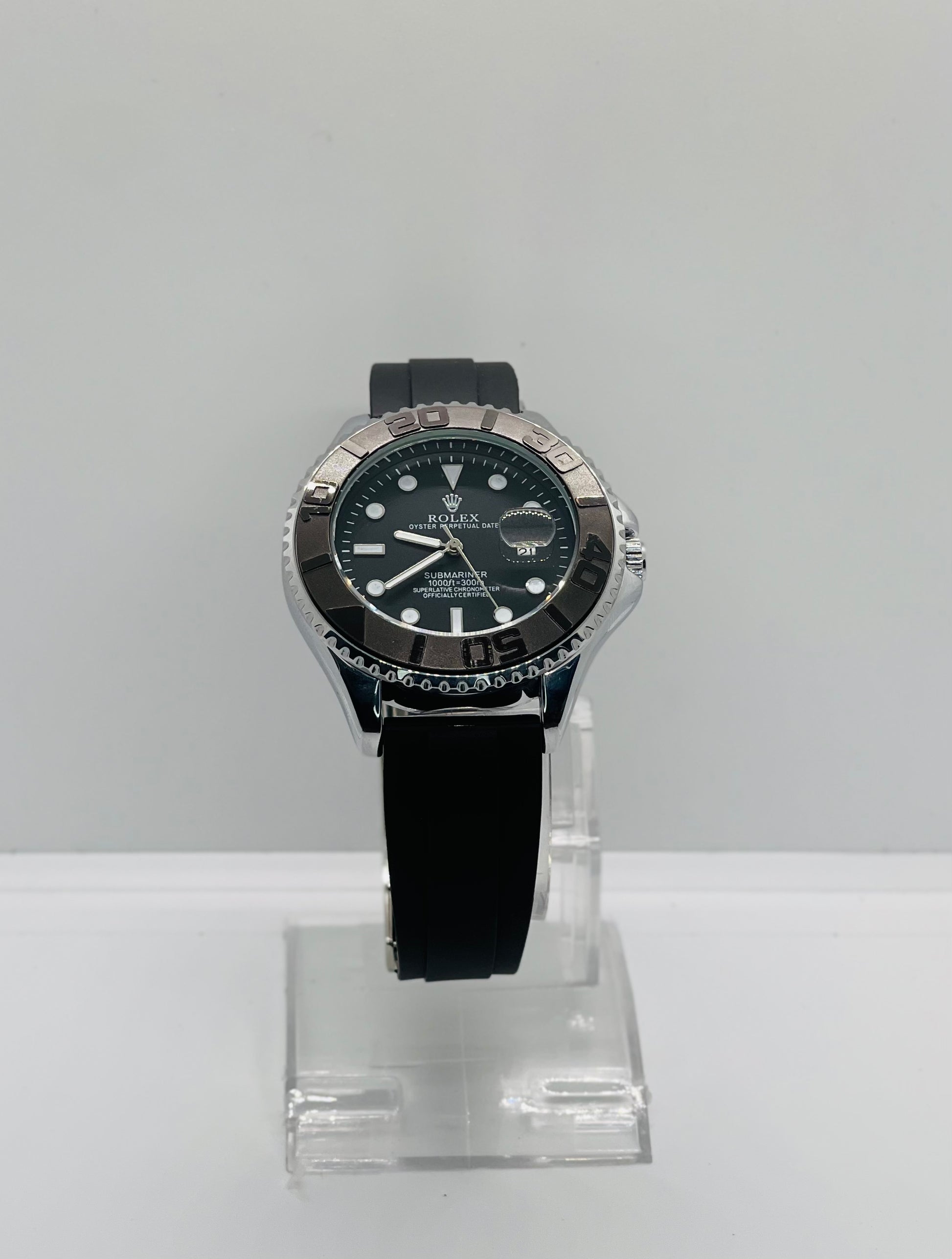 RLX Submariner Black Silver Dial