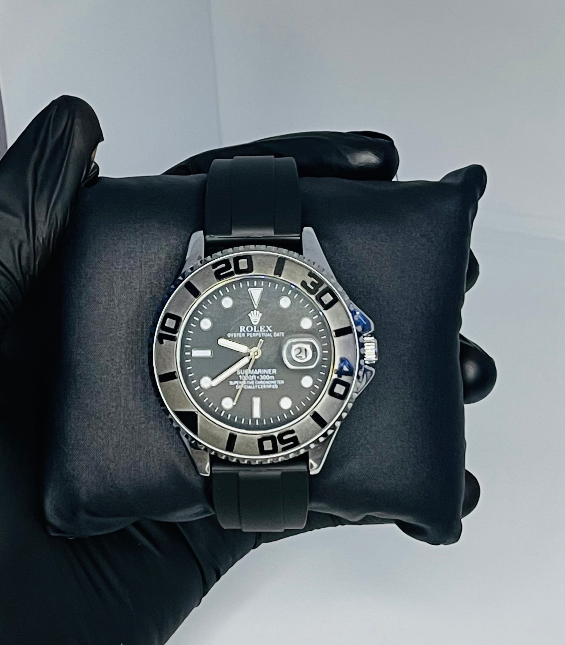 RLX Submariner Black Silver Dial
