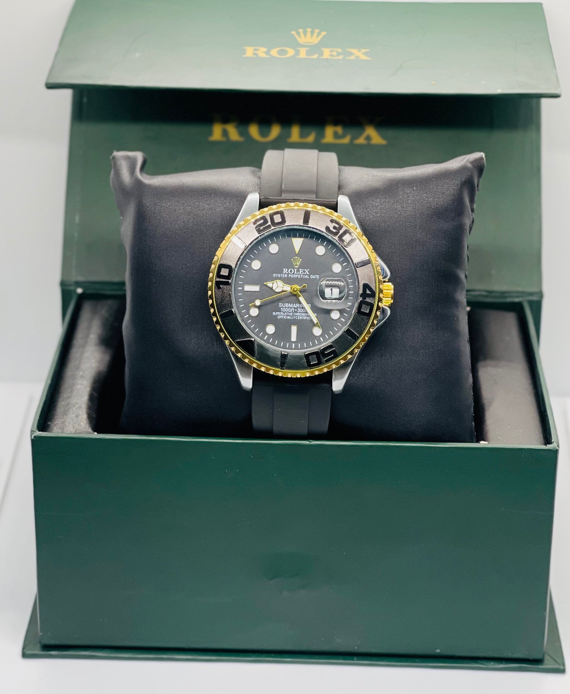 RLX Submariner Gold Black Date Just