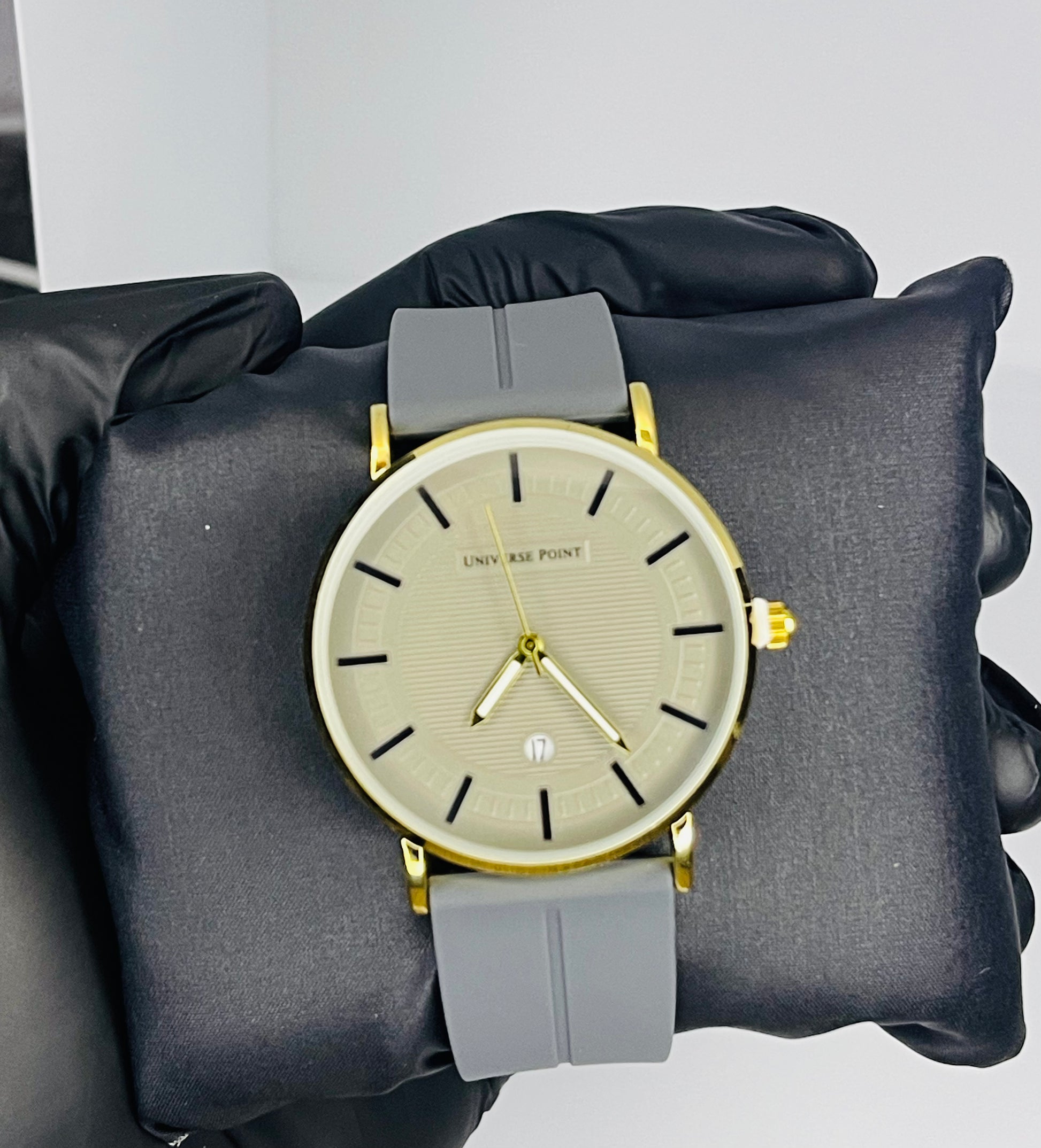 Universe Point Classic Gold-Tone Grey Dial Watch
