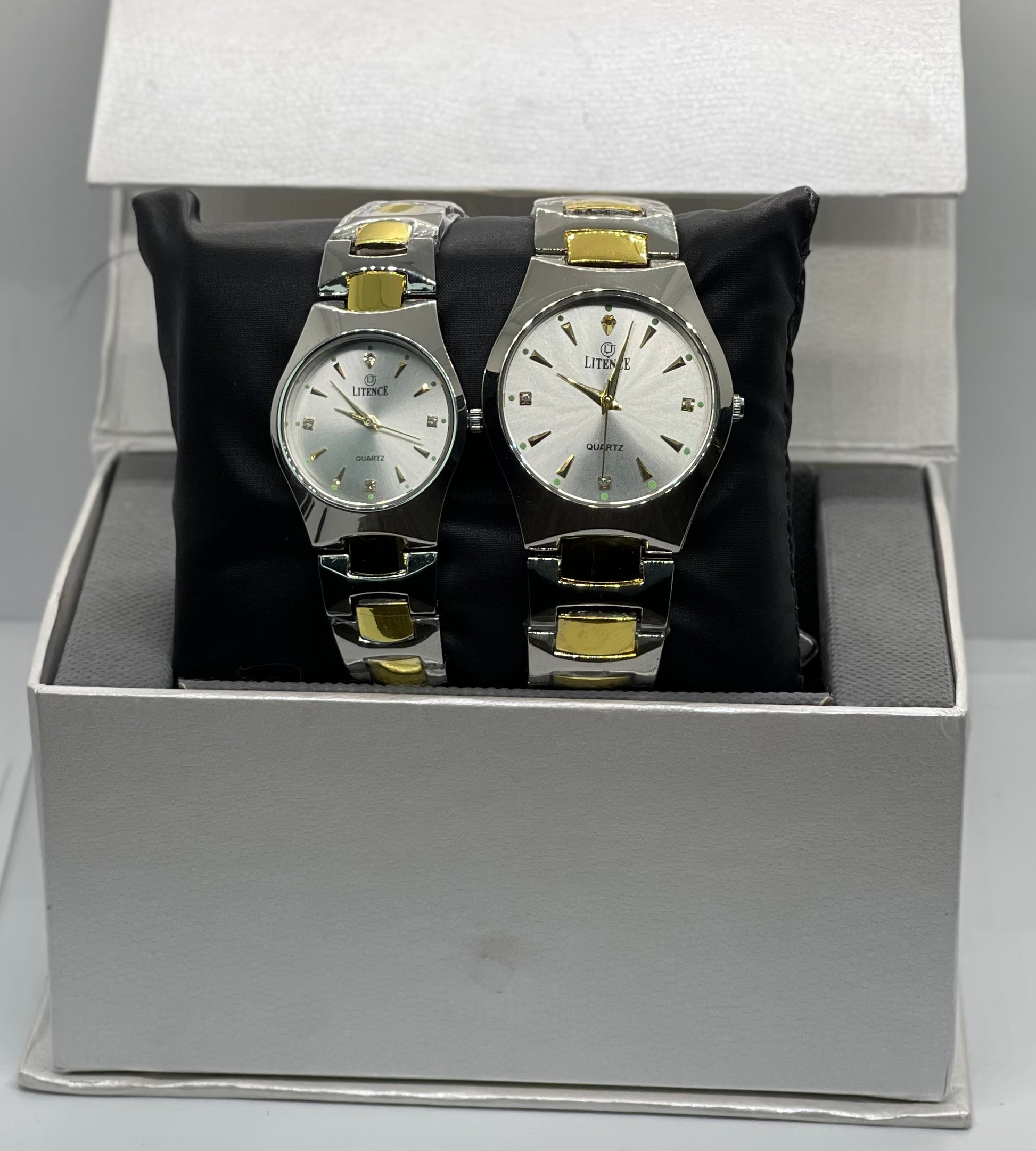 Litence Royal Bond Couple Watch Set – Gold & Silver Edition