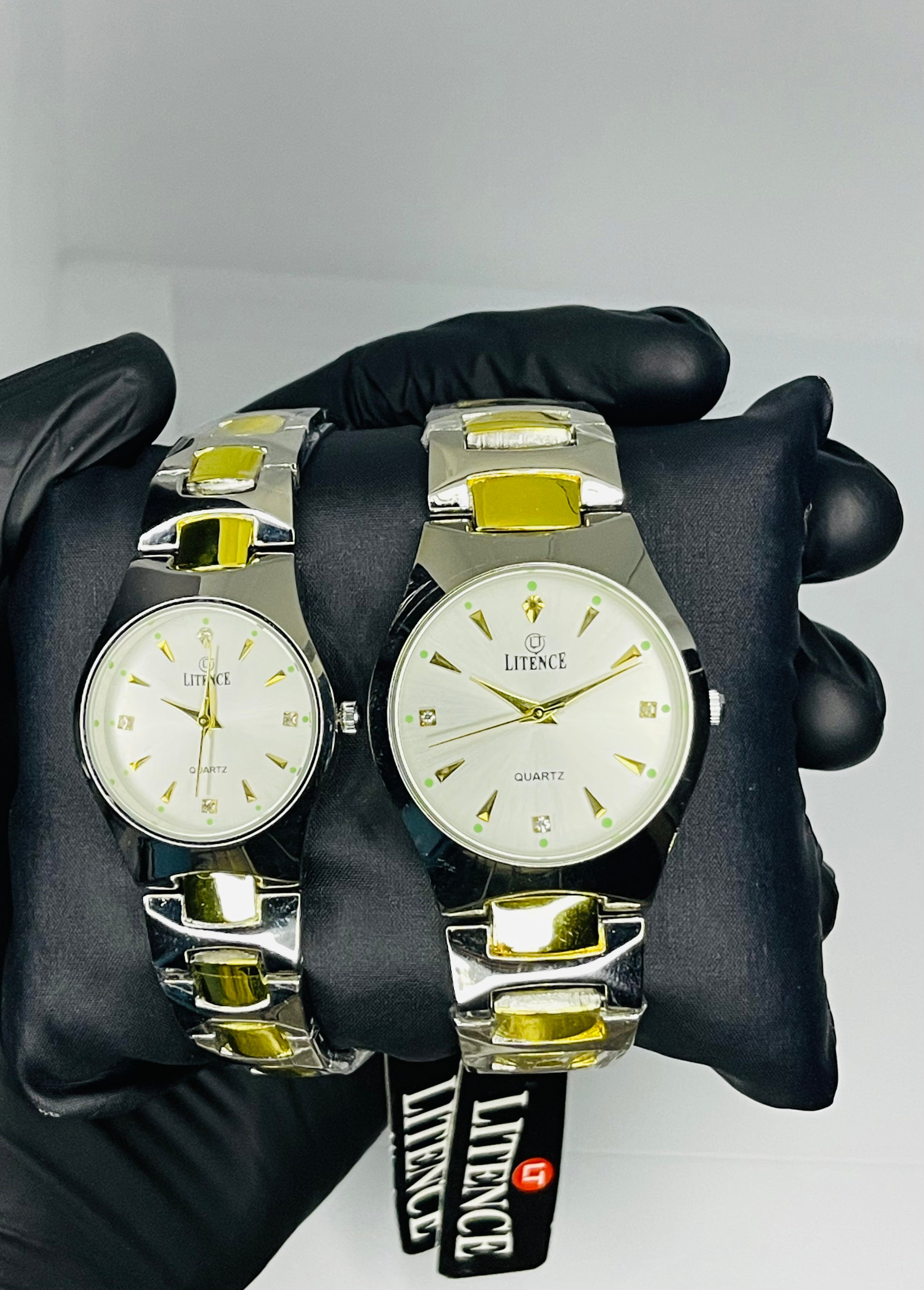 Litence Royal Bond Couple Watch Set – Gold & Silver Edition