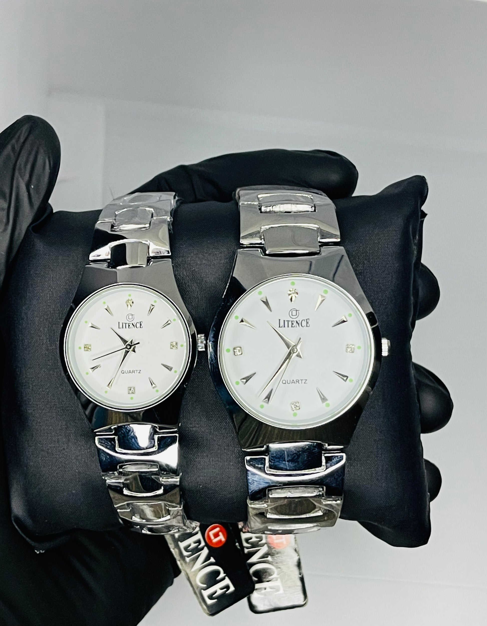 Litence Silver Elegance Couple Watch Set